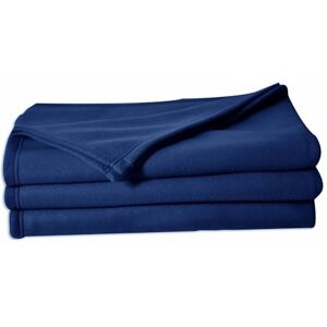 LINANDELLE Couverture Plaid Polaire Anti feu 320gr Secure Bleu Marine 240x260 - Publicité