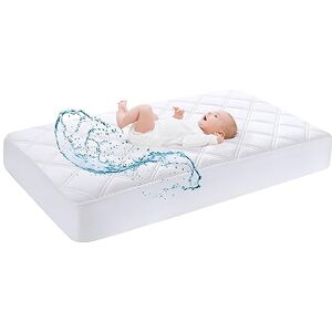 Yoofoss Protège Matelas Imperméable Bebe 60x120 Drap Housse Ajustable Protection de Matelas Bébé Amovible y Lavable pour Lit Berceau - Publicité