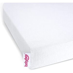 babybay Drap-housse jersey  deluxe convient pour le modèle Original, blanc, 81 x 43 cm (1 pack) - Publicité