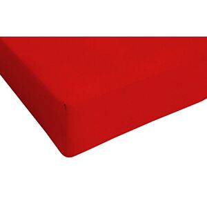 Italian Bed Linen Max Color Drap-Housse, 100 % Coton, Rouge, 2 Places - Publicité