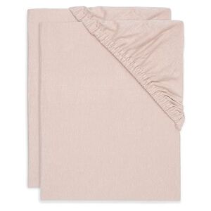 Jollein Lot de 2 draps-housses en jersey Pour lit d'enfant Rose sauvage 60 x 120 cm 100% coton Vieux rose - Publicité