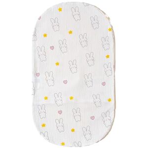 UNFAIRZQ Housse de matelas ovale en coton respirant pour berceau de bébé 38,1 x 66 cm - Publicité