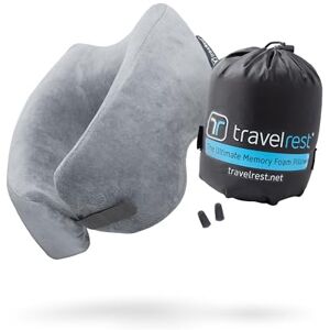 Travelrest® Nest Oreiller de Voyage en Mémoire de Forme Compacte Et Pliable, Ergonomique Élu Meilleur Oreiller de Voyage pour 2018-2021 par Wirecutter - Publicité