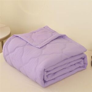 Chickwin Dessus de Lit Matelassé, Couleur Unie Couvre Lit en Microfibre Dessus de Lits Couvre-Lits Couverture de Lit Doux Léger Toutes Les Saisons pour Lit 1~2 Personnes (Violet,100x150cm) - Publicité