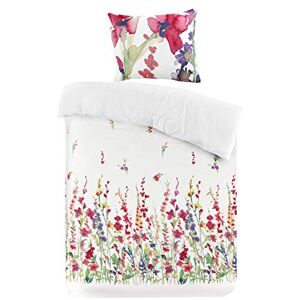 Papillon Housse de couette Coton Satin Flowerfield multi 140x200/220cm - Publicité