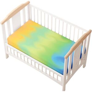 Odot Drap Housse pour Lit de Bébé, Multicolore Draps Housses Enfants Respirant Douce Extensible Protège Matelas pour Lit Bébé, Berceau, Lit Parapluie (Vert,40x90 cm) - Publicité