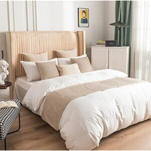 Fudaiki Chemin de Lit Coureur de Lit Décoratif Bed Runner Molleton Matelassé Résistant à l'usure Décoration de Lit pour Chambre Maison Hôtel Beige 210 x 45cm pour 180cm lit - Publicité