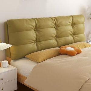 GXGGXG Oreiller de tête de lit rectangulaire avec Grand Dossier de Couleur Unie, traversin Amovible en Simili Cuir, Coussin de lit de Repos avec Housse Amovible, Vert, Sangles 149,9 cm/Qu - Publicité