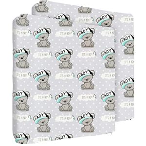 Baby Comfort Lot de 2 draps-housses 100 % coton pour matelas de berceau de 120 x 60 cm - Publicité