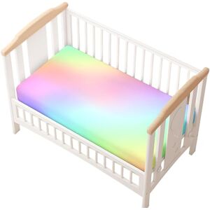 Odot Drap Housse pour Lit de Bébé, Multicolore Draps Housses Enfants Respirant Douce Extensible Protège Matelas pour Lit Bébé, Berceau, Lit Parapluie (Rose,45x80 cm) - Publicité