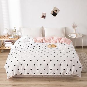 Odot Style Simple Housses de Couettes 150x200cm 180x220cm 200x230cm, Housse de Couette Microfibre Douce avec Fermeture Eclair pour Adulte Enfant, 1~2 Personnes (Points de Polka,150x200cm) - Publicité