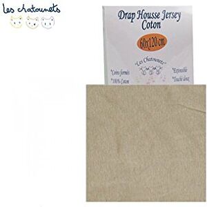 Les Chatounets Drap housse 60/120cm taupe - Publicité