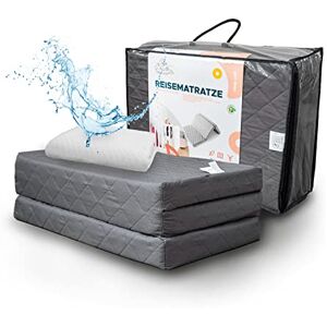 Alcube Matelas de Voyage 70 x 140 cm avec sur-Matelas – pour lit de Voyage bébé/Matelas d'invités avec Sac Noir - Publicité