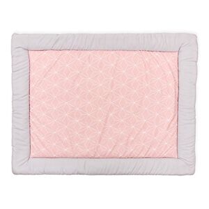 KraftKids Tapis d'éveil blanc uni avec diamants fins sur vieux rose Couverture rembourrée en coton de qualité supérieure Dimensions : 100 x 135 cm - Publicité