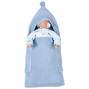 Haokaini Couverture d'emmaillotage pour nouveau-né En tricot chaud Sac de couchage à capuche Fermeture éclair Pour bébé de 0 à 8 mois Garçons et filles - Publicité