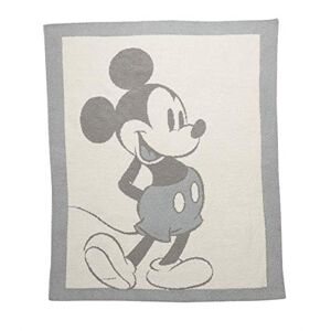 Barefoot Dreams CozyChic Disney Couverture pour bébé Motif Mickey Mouse 81,3 x 101,6 cm Bleu océan - Publicité