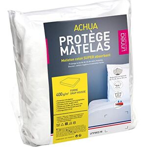 Linnea Protège Matelas 160x200 cm ACHUA Molleton 100% Coton 400 g/m2 Bonnet 50cm - Publicité