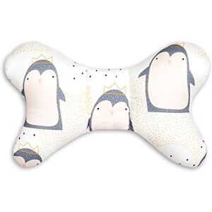 Fun with Mum Coussin de Voyage pour bébé, Oreiller antiallergique pour Enfants avec Garniture en Silicone, 100% Coton, 23 x 34 cm Lovely Penguin - Publicité