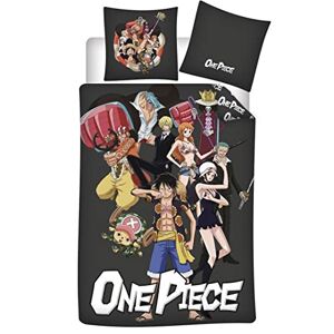 Aymax Parure de Lit One Piece Team, Housse de Couette Réversible 140x200 cm + Taie d'Oreiller 63x63 cm, 100% Microfibre - Publicité