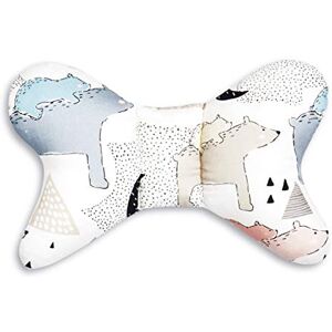 Fun with Mum Coussin de Voyage pour bébé, Oreiller antiallergique pour Enfants avec Garniture en Silicone, 100% Coton, 23 x 34 cm Bear Family - Publicité