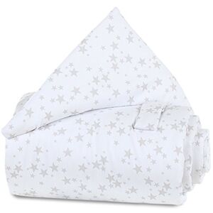 babybay Grille protection pour lit bébé Étoiles gris perle blanche - Publicité