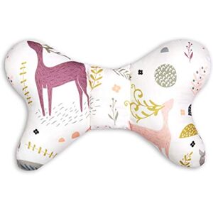 Fun with Mum Coussin de Voyage pour bébé, Oreiller antiallergique pour Enfants avec Garniture en Silicone, 100% Coton, 23 x 34 cm Deer - Publicité