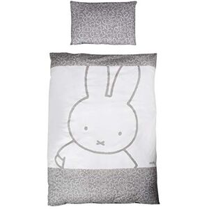 roba Parure de Lit Bébé Réversible miffy® 2 Pièces 100% Coton Doux Housse de Couette 100 x 135 cm + Taie d'Oreiller 40 x 60 cm Imprimée Lapin - Publicité