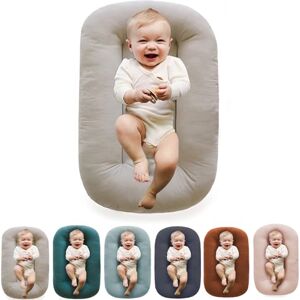 Peticehi Baby Snuggle Nest Sleeper Portable Bed, Baby Lounger Pillow For Newborn Babies 0-12 Months, Soft Organic Cotton Breathable Lounger Pillow, 2024 Upgrade Infant Lounger Pillow (Beige) - Publicité