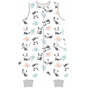 Teechodina Gigoteuse pour bébé avec pieds, 100 % coton, 1,5 tog, pour enfant toute l'année, avec jambes, pyjama d'été, pour garçons et filles, motif de planète panda, 1,5 tog, 70 cm/taille du bébé 80 - Publicité