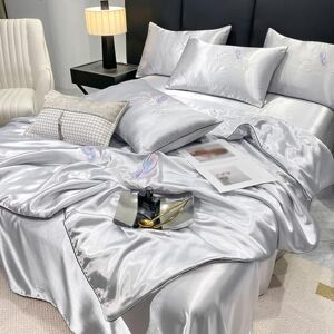 XHCTNN Parure de Lit Douce et Soyeuse pour Lit Queen Size Couette de Climatisation Douce pour La Peau Couette de Luxe RafraîChissante et Respirante Literie d'HôTel Maison(B,150 * 200cm) - Publicité