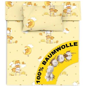 Amilian Parure de lit 2 pièces en 100 % coton pour enfant et bébé Housse de couette de 100 x 135 cm et taie d'oreiller de 40 x 60 cm Avec fermeture à rabat - Publicité