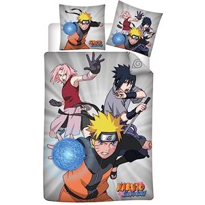 Aymax Naruto Shippuden Trio Parure de Lit (140 x 200 cm, 100% poliéster), diseño de Flores - Publicité