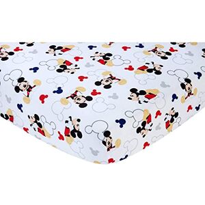 Disney Mickey Mouse  Baby “Let’s Go Mickey ” Baby Crib Sheet, 28” X 52”, Fits Stand Size Crib Mattress - Publicité