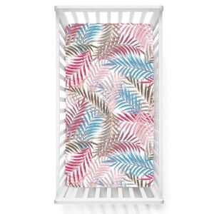 Odot Drap Housse pour Lit de Bébé, Multicolore Feuilles Draps Housses Enfants Respirant Douce Extensible Protège Matelas pour Lit Bébé, Berceau, Lit Parapluie (Lavande,33x75 cm) - Publicité