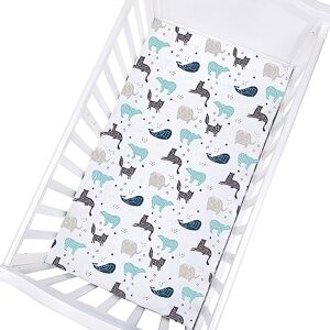 Odot Drap Housse pour Lit de Bébé, Draps Housses Enfants Respirant Douce Extensible Protège Matelas pour Fille et Garçon, Lit Bébé, Berceau, Lit Parapluie (97x61x13cm,Blanc) - Publicité