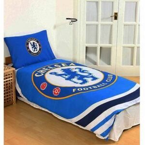 Chelsea FC Parure de lit simple avec housse de couette et taie d'oreiller (réversible) - Publicité