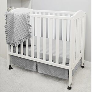 American Baby Company Heavenly Soft Minky Parure de lit 3 pièces pour berceau Rose gris Mini-Crib Size Set - Publicité