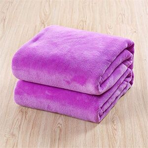 WWYL Couverture Flanelle, Canapé-lit Couverture avec Super Soft Fluffy Crémeux Flanelle Toison, Déjeuner Climatisation Molleton Nap Couverture. (Violet,50 x 70 cm) - Publicité