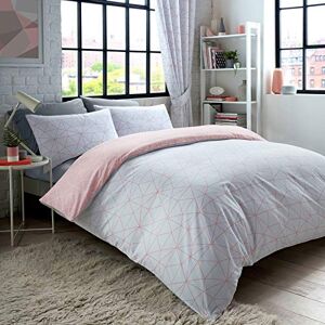 Price Right Home Housse de Couette Metro Prism Triangle Single Blush/Grey - Publicité