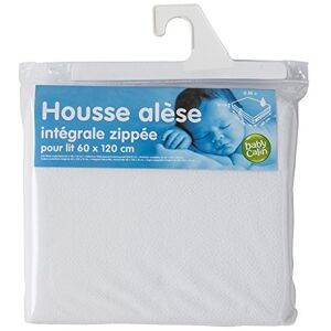 Babycalin Housse alèse Intégrale Zippée 60x120 cm Blanc - Publicité