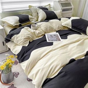 Odot Style Simple Housses de Couettes 150x200cm 180x220cm 200x230cm, Housse de Couette Microfibre Douce avec Fermeture Eclair pour Adulte Enfant, 1~2 Personnes (Motif ondulé,150x200cm) - Publicité