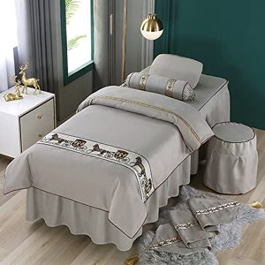 LGChobby Ensemble de Linge de Table de Massage, Jupe de lit pour Salon de beauté, Table de Massage, Drap de lit, Couvre-lit de Massage, Couvre-lit de Spa avec Trou pour Le Visage (Couleur : A, Taille - Publicité