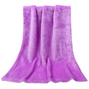 Covermason Hiver Gigoteuses 50X70CM Mode Solide Doux Jeté Enfants Couverture Chaud Corail Plaid Couvertures Flanelle (Violet) - Publicité