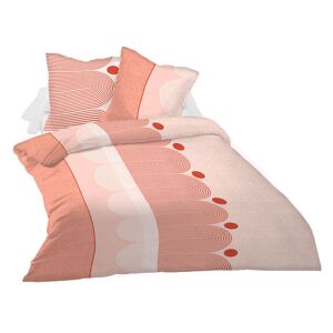 Conforama Parure housse de couette 240x260 cm + 2 taies d'oreillers PLUMP ROSE - Publicité