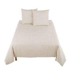 Maisons du Monde Parure de lit en lin lavé beige 240x260 - Publicité