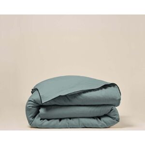 Madura Housse de couette 240x220 cm Vert de gris et bourdon noir en Lin Vert 240x220cm