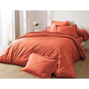 Becquet Housse de couette 220x240 orange en percale de coton - Publicité