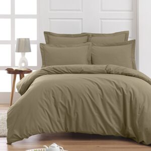 Sensei Maison Housse de couette en percale coton taupe 240x220 cm Beige 220x1x240cm