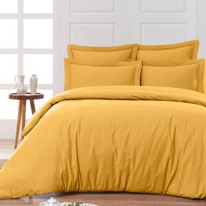 Sensei Maison Housse de couette en percale coton safran 240x220 cm Jaune 220x1x240cm