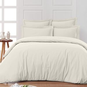 Sensei Maison Housse de couette en percale coton ecru 240x220 cm Beige 220x1x240cm